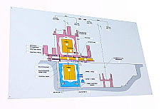 Synoptique en aluminium anodisé avec perçages